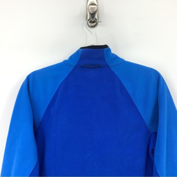 LL Bean Women Medium Coat Blue Polar Fleece Windbreaker Zip Front Light Jacket - Picture 5 of 9